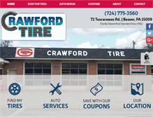 Tablet Screenshot of crawfordtires.com